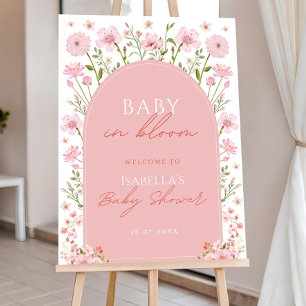 Baby in Bloom Welcome Sign, Wildflower Welcome Sig Foam Board