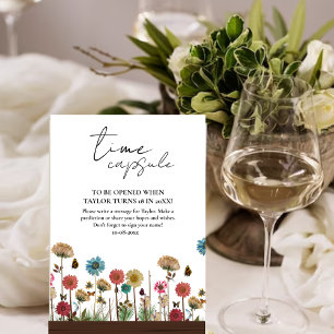 Baby in bloom wild flower baby Time Capsule Sign