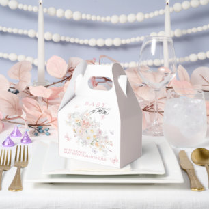 Baby in Bloom Wild Flower Butterfly Baby Shower Favor Boxes