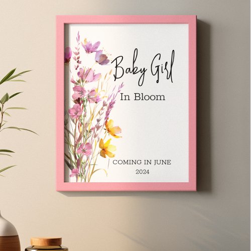 Baby in Bloom Wild Flower Shower  Poster