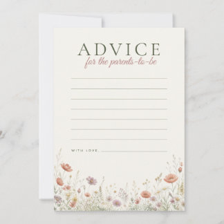 Baby in Bloom Wildflower Advice for Parents Card