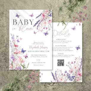 Baby In Bloom Wildflower Baby Shower All In One Invitation