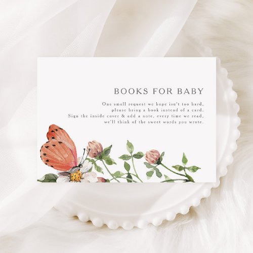 Baby in Bloom Wildflower Baby Shower Book Request Enclosure Card