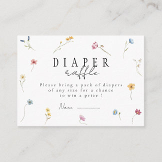Baby in bloom Wildflower baby shower Enclosure Card