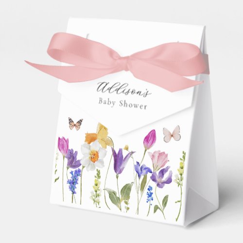 Baby in Bloom Wildflower Baby Shower Favor Boxes