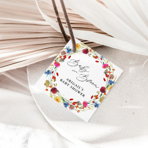 Baby in Bloom Wildflower Baby Shower Favor Favor Tags
