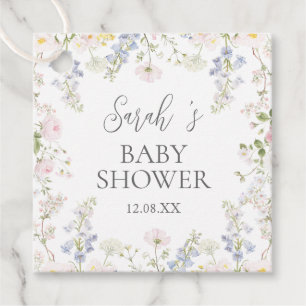 Baby in Bloom Wildflower Baby Shower Favor Tags