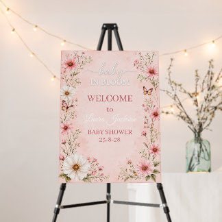 Baby in Bloom Wildflower Baby Shower Foam Board