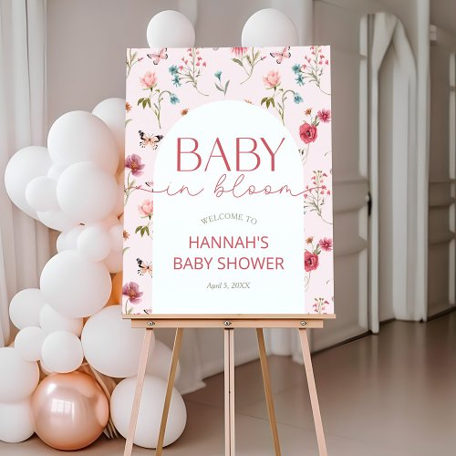 Baby in Bloom Wildflower Baby Shower Foam Board