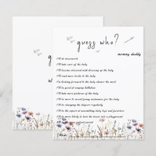 Baby In Bloom Wildflower Baby Shower Game Flyer