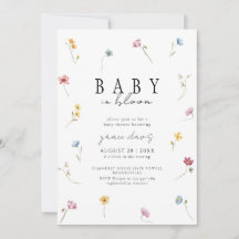 Baby in bloom Wildflower baby shower