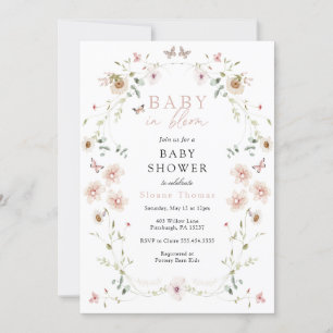 Baby in Bloom Wildflower Baby Shower Invitation