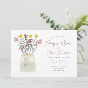 Baby in Bloom Wildflower Baby Shower Invitation