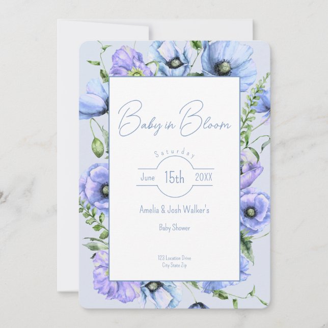 Baby in Bloom Wildflower Baby Shower Invitation (Front)