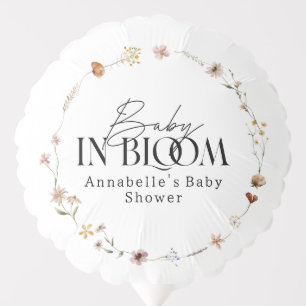 Baby in bloom wildflower baby shower invitation balloon