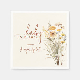 Baby in Bloom Wildflower Baby Shower Napkins