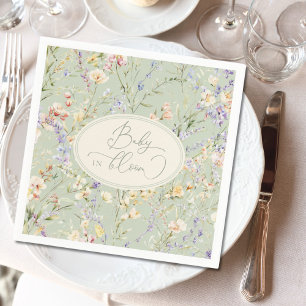 Baby in Bloom Wildflower Baby Shower Napkins