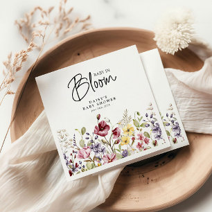 Baby in Bloom Wildflower Baby Shower Napkins