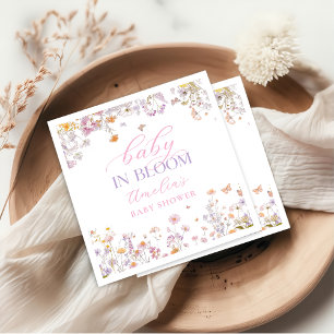 Baby In Bloom Wildflower Baby Shower Napkins