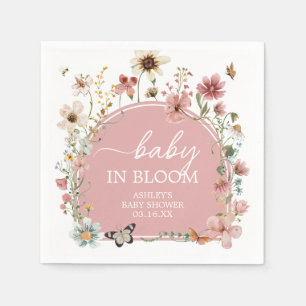 Baby in Bloom Wildflower Baby Shower Napkins