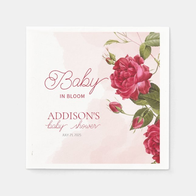 Baby in Bloom Wildflower Baby Shower Napkins (Front)