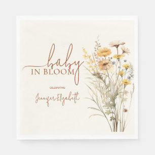 Baby in Bloom Wildflower Baby Shower Napkins