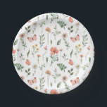 Baby in Bloom Wildflower baby shower Paper Plates<br><div class="desc">Baby in Bloom! Watercolor Wildflower baby shower plate.</div>