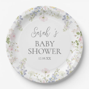 Baby in Bloom Wildflower Baby Shower  Paper Plates