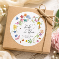 Baby in Bloom Wildflower Baby Shower Sticker