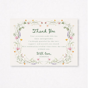 Baby in Bloom Wildflower Baby Shower Thank You Car Invitation