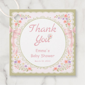 Baby in Bloom Wildflower Baby Shower Thank you Favor Tags