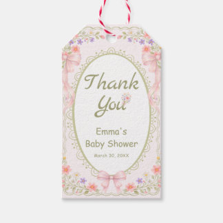 Baby in Bloom Wildflower Baby Shower Thank You Gift Tags