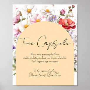Baby in Bloom WildFlower Baby Shower Time Capsule Poster
