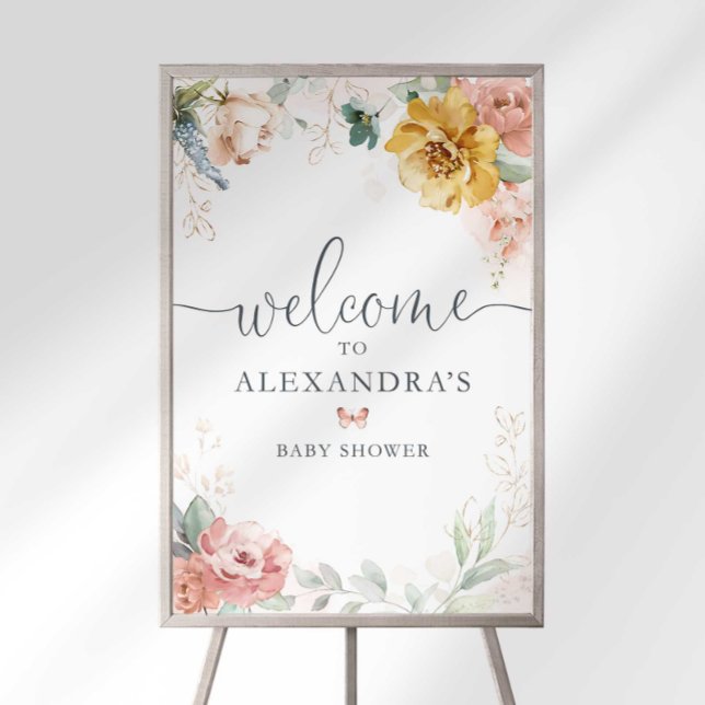 Baby In Bloom Wildflower Baby Shower Welcome Foam Board (Creator Uploaded)