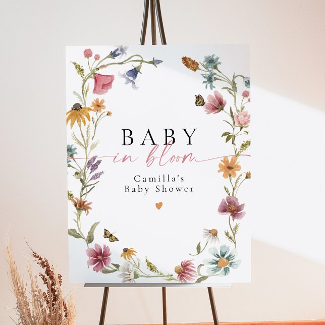 Baby In Bloom Wildflower Baby Shower Welcome Foam Board (Creator Uploaded)
