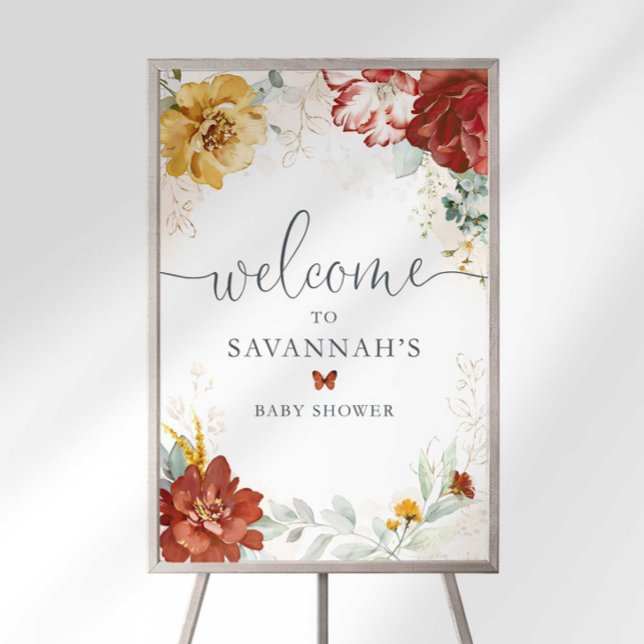 Baby In Bloom Wildflower Baby Shower Welcome Sign (Creator Uploaded)