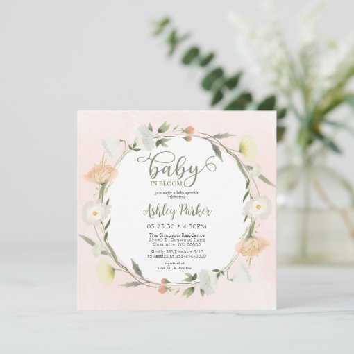 Baby In Bloom Wildflower Baby Sprinkle Invitation Zazzle