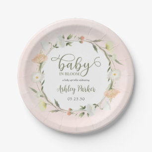 Baby In Bloom Wildflower Baby Sprinkle Paper Plates