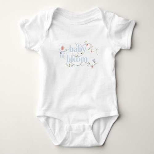 Baby in Bloom Wildflower Blue Boy Baby Shower Baby Bodysuit