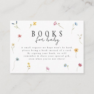Baby in bloom Wildflower Books For Baby Enclosure Card