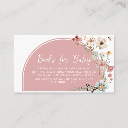 Baby in Bloom Wildflower Books for Baby Enclosure Card