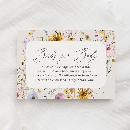Baby in Bloom Wildflower Books for Baby Enclosure Card