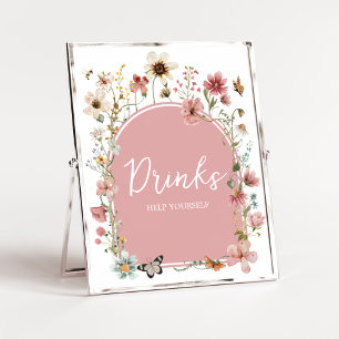 Baby in Bloom Wildflower Drinks Poster