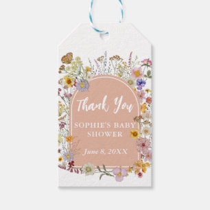 Baby In bloom Wildflower Dusty Pink Gift Tags