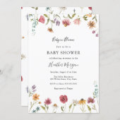 Baby in Bloom Wildflower Floral Baby Shower  Invitation (Front/Back)