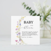 Baby in Bloom Wildflower Floral Baby Shower 