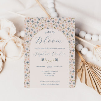 Baby in Bloom Wildflower Garden Baby Shower Invitation