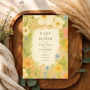 Baby in Bloom Wildflower Garden Baby Shower Invitation