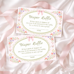 Baby in Bloom Wildflower Girl Baby Shower Enclosure Card