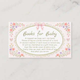 Baby in Bloom Wildflower Girl Baby Shower Enclosure Card
